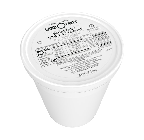 LAND O LAKES LOWFAT BLENDED BLUEBERRY YOGURT TUB – 4/5#