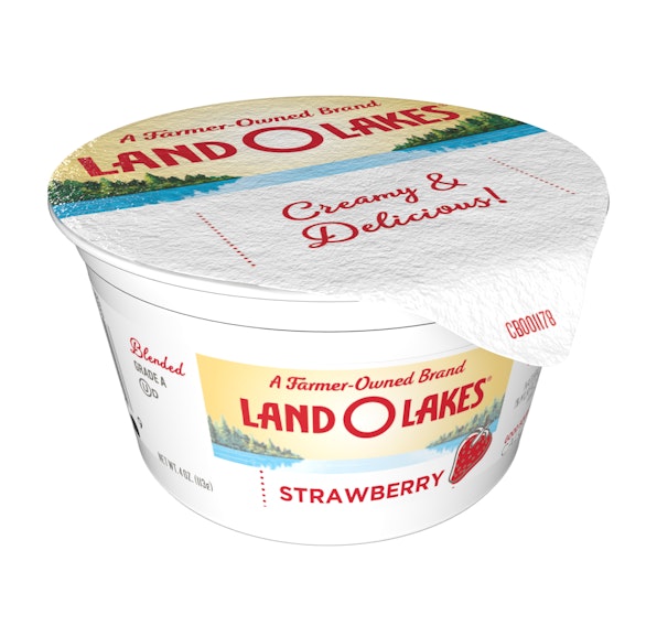 LAND O LAKES LOWFAT BLENDED STRAWBERRY YOGURT CUP - 48/4OZ
