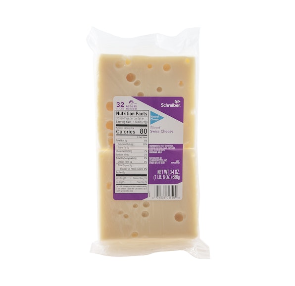 SCHREIBER SWISS SLICES - 8/1.5# 32 SLICES