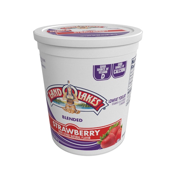 LAND O LAKES LOWFAT BLENDED STRAWBERRY YOGURT CUP - 6/2#