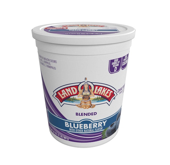 LAND O LAKES LOWFAT BLENDED BLUEBERRY YOGURT CUP - 6/2#