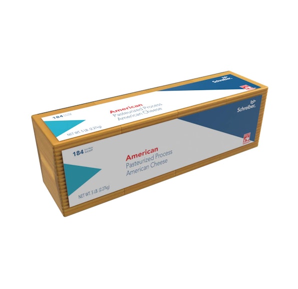 SCHREIBER YELLOW PASTEURIZED PROCESS AMERICAN SLICES - 4/5# 184 SLICES