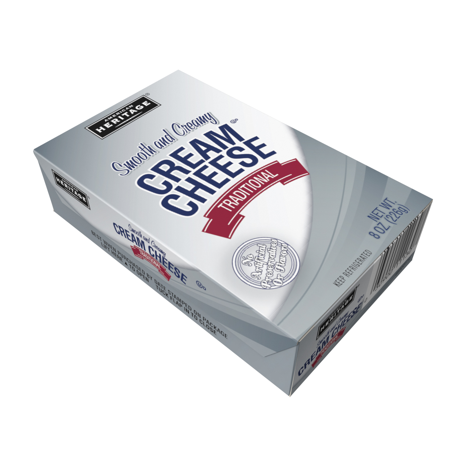 AMERICAN HERITAGE CREAM CHEESE BAR - 8OZ BAR 3 PACKS OF 12