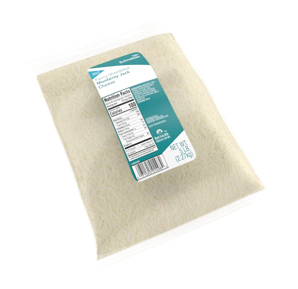 SCHREIBER MONTEREY JACK FANCY SHREDS - 4/5#