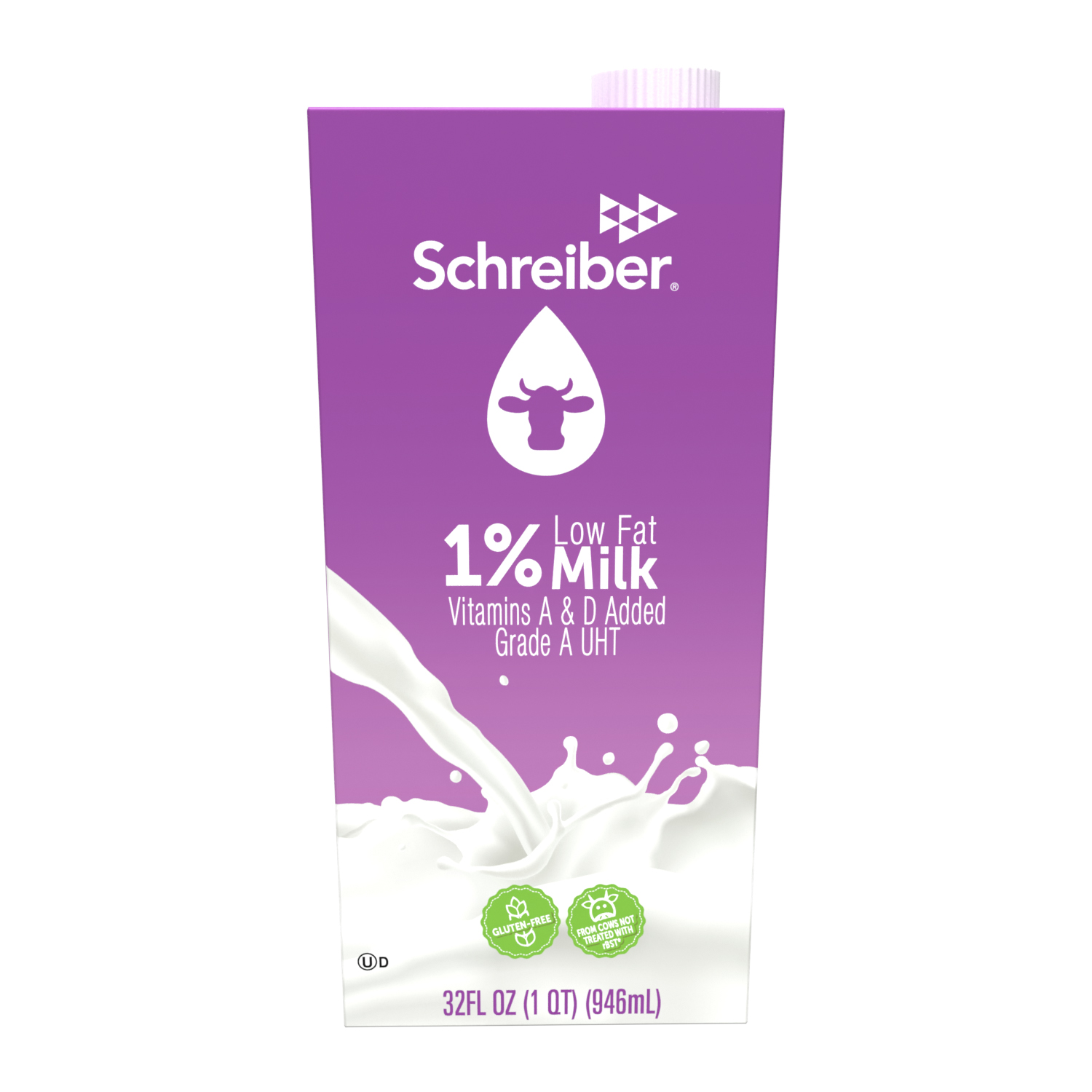 SCHREIBER 1% MILK 6/32 FL OZ