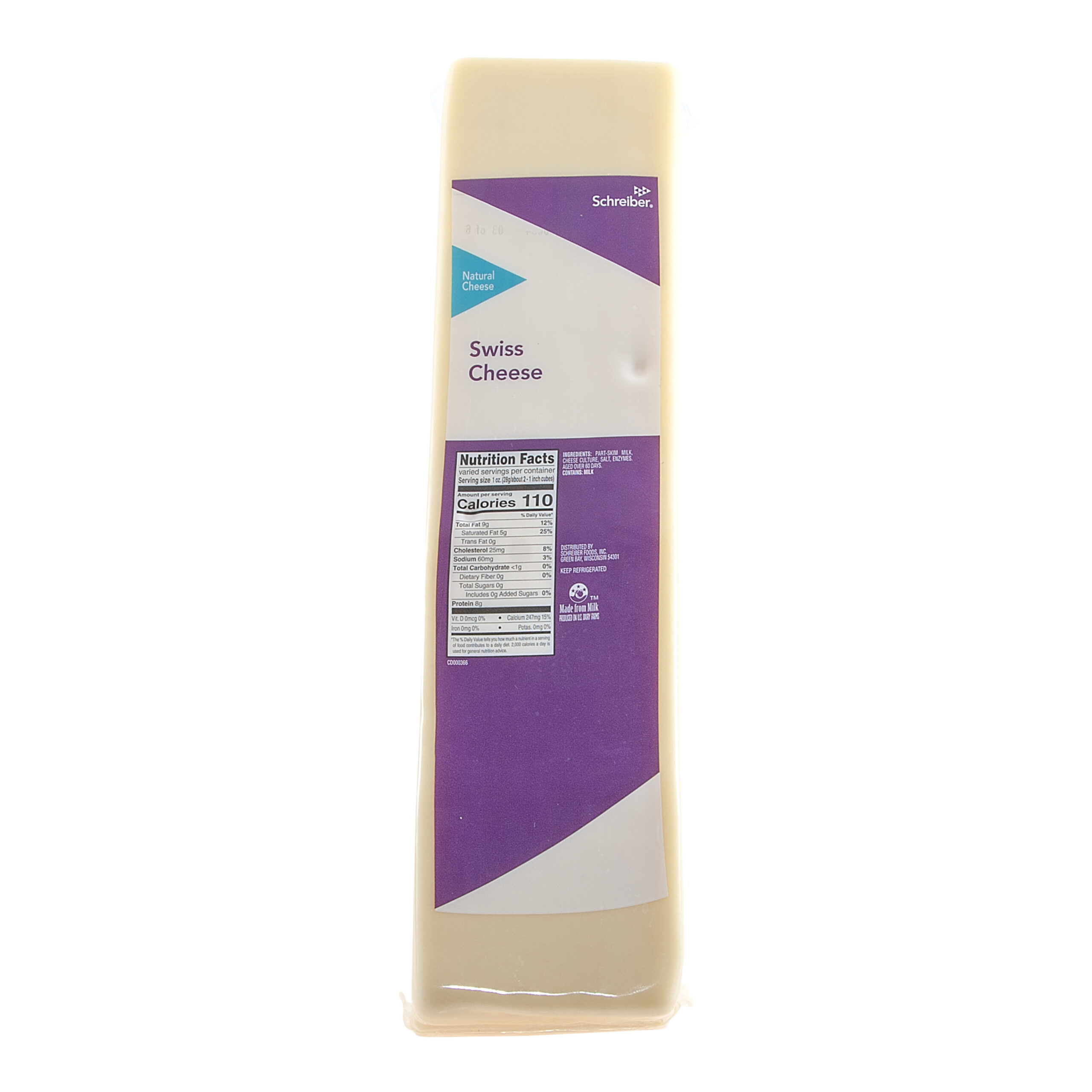 SCHREIBER SWISS LOAF SANDWICH CUT - 6/8-9# RANDOM WEIGHT