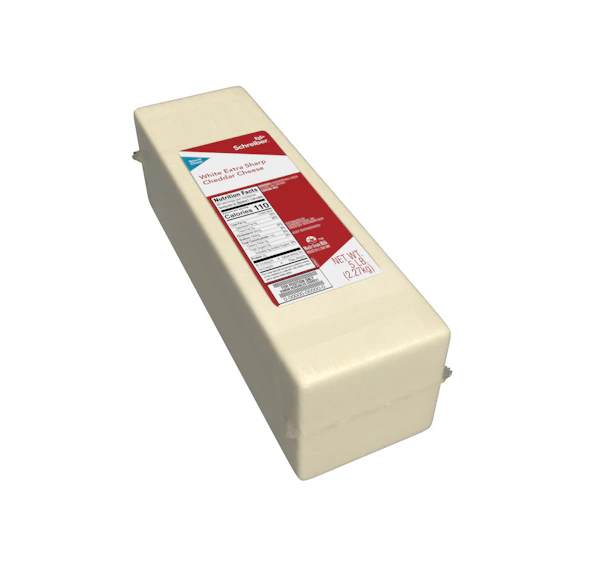 SCHREIBER EXTRA SHARP CHEDDAR WHITE LOAF - 2/5#
